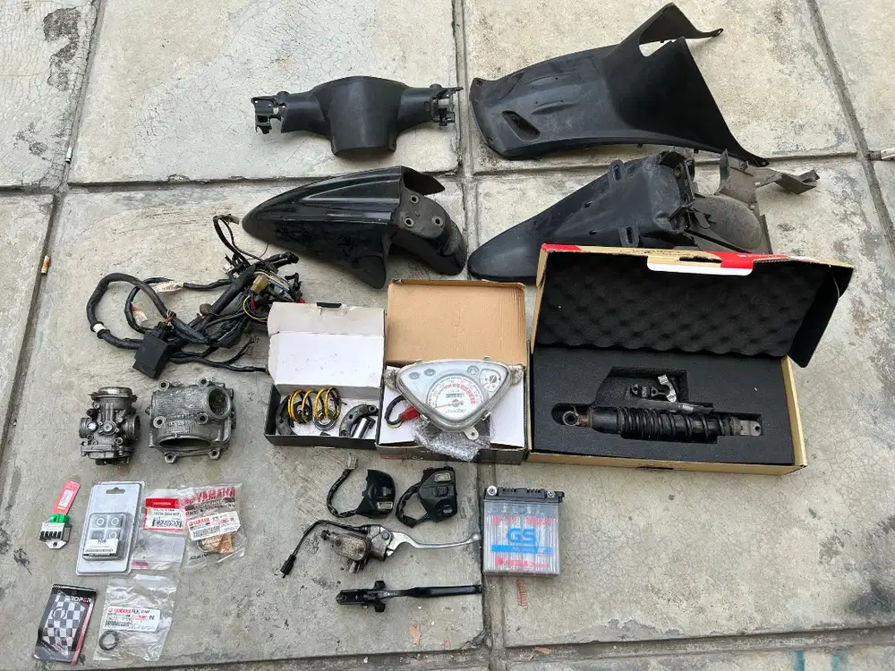 BORONG PART MIO SPORTY KARBU – SPEEDOMETER + KARBU + BODY + SHOCK +