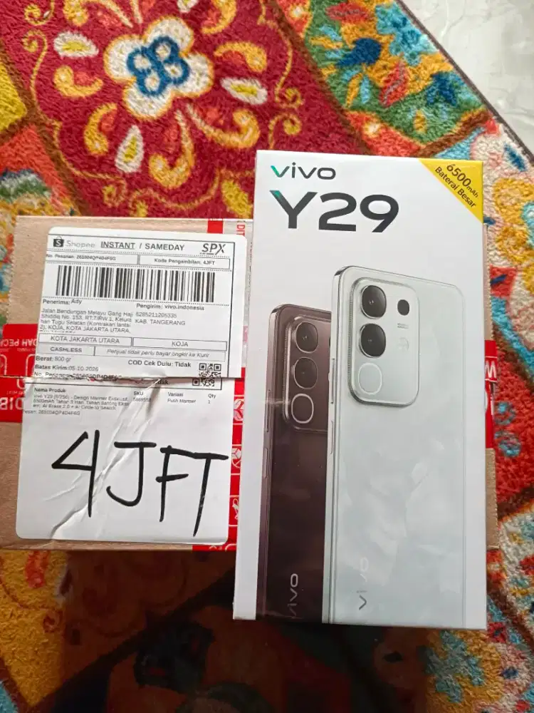 Hp baru masih segel Vivo y29 5G 8/256 putih