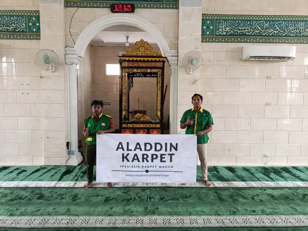 Karpet Masjid Tipe Mirac Hijau Polos