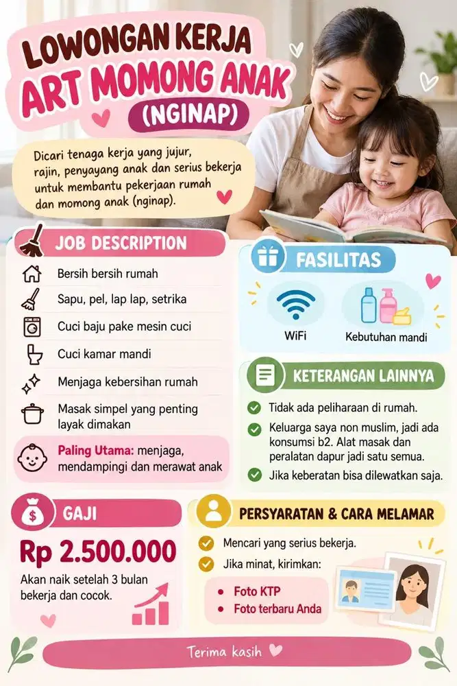ART Momong Anak (Nginap)