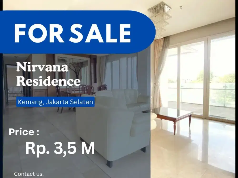 DIJUAL DIBAWAH NJOP Unit 3BR Nirvana Residence Kemang