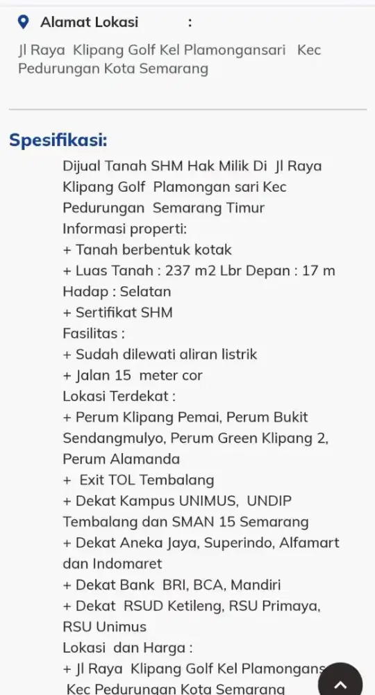 DIJUAL MURAH LOKASI STRATEGIS
