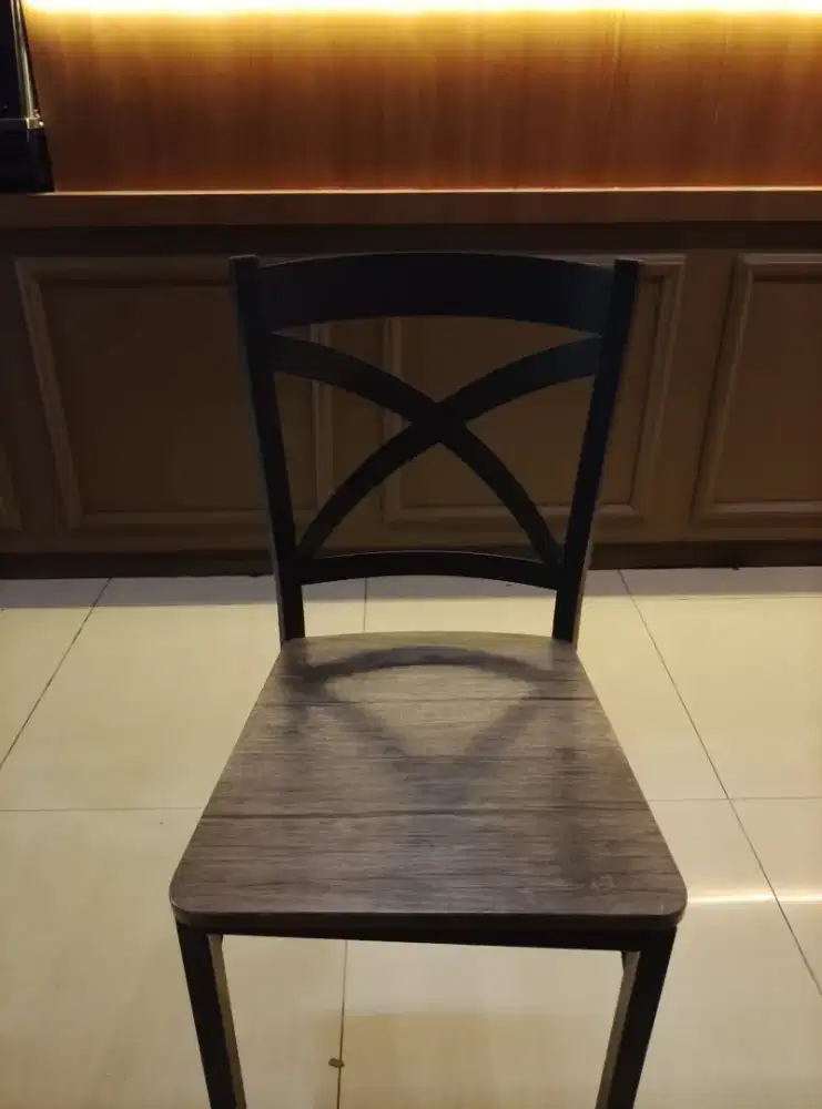 Kursi kayu elegan rustic ukuran 80x35 4 pcs