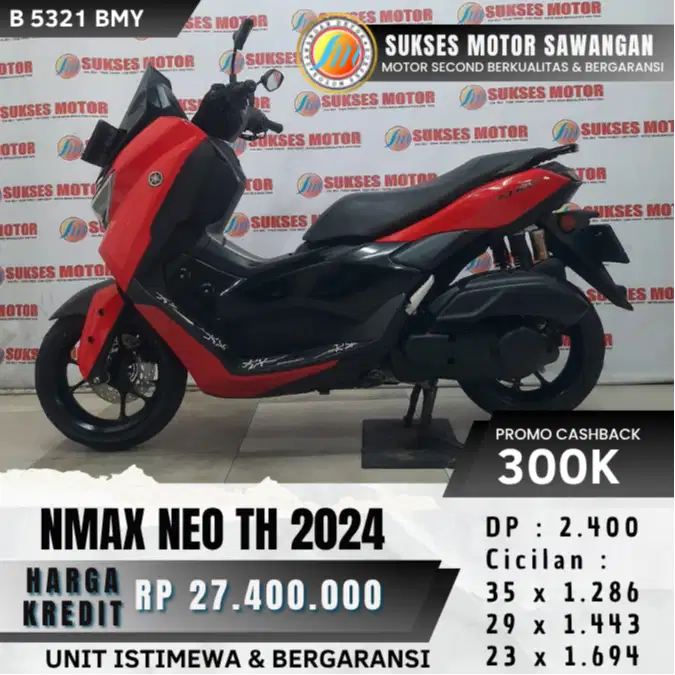 MULUS BERGARANSI NEW NMAX NEO TH 2024 N MAX NEO MERAH BISA CASH KREDIT