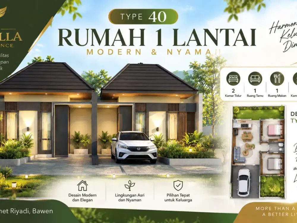 Hunian Strategis Semarang Dekat Terminal Bawen SHM 400 Jutaan