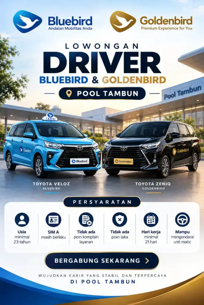 Lowongan Supir, Driver, Pengemudi Langsung Kerja