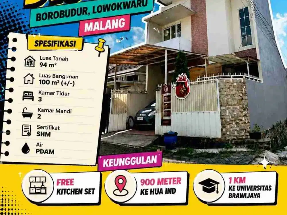 N4 Rumah Dijual dekat Kawasan Komersiel Malang Kota