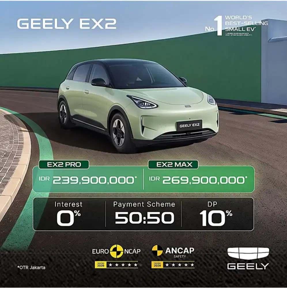 Geely EX2 EV 2026 Baru | DP Mulai 15 Juta | Angsuran Murah Bunga 0%