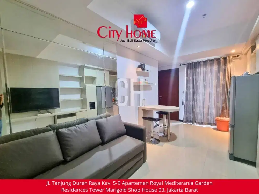 Sewa Apartemen Furnished 2 BR Royal Mediterania Garden Residences