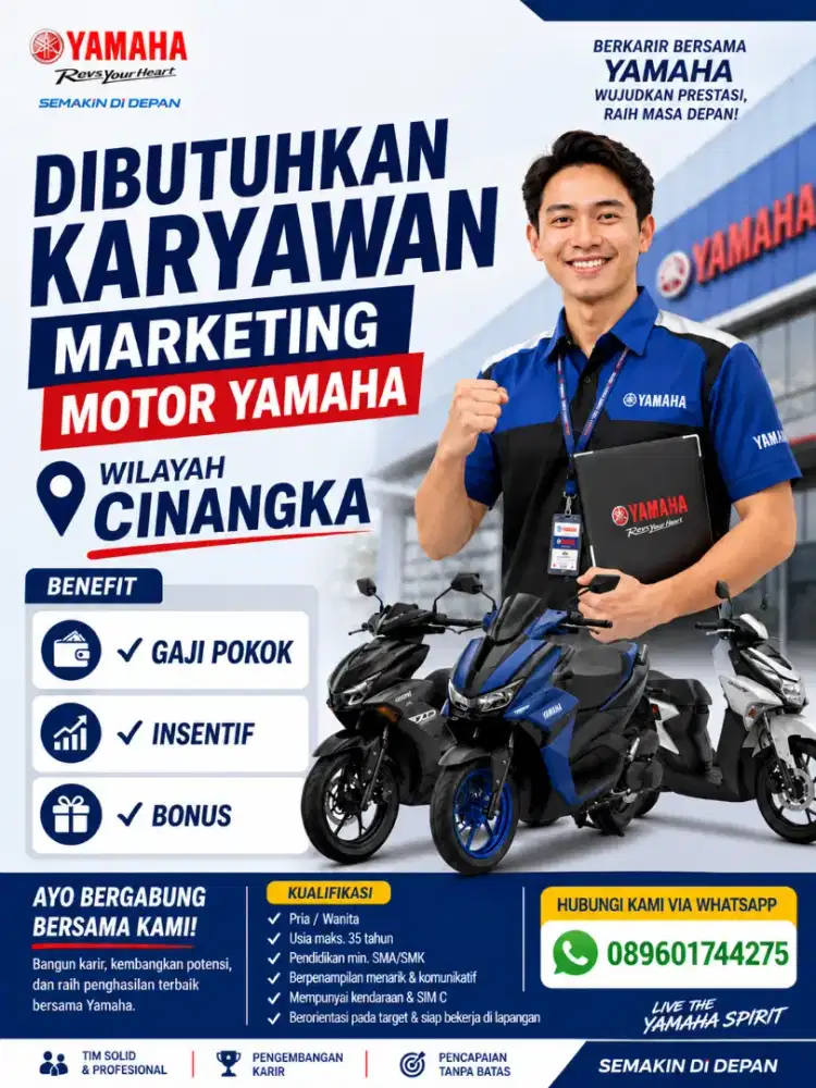 LOWONGAN KERJA MARKETING MOTOR YAMAHA