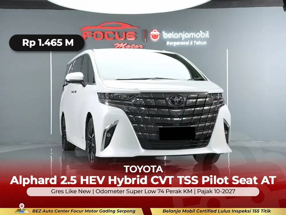 [LOW KM GARANSI 5THN] Toyota Alphard 2.5 Hybrid TSS AT 2023/2024/2025