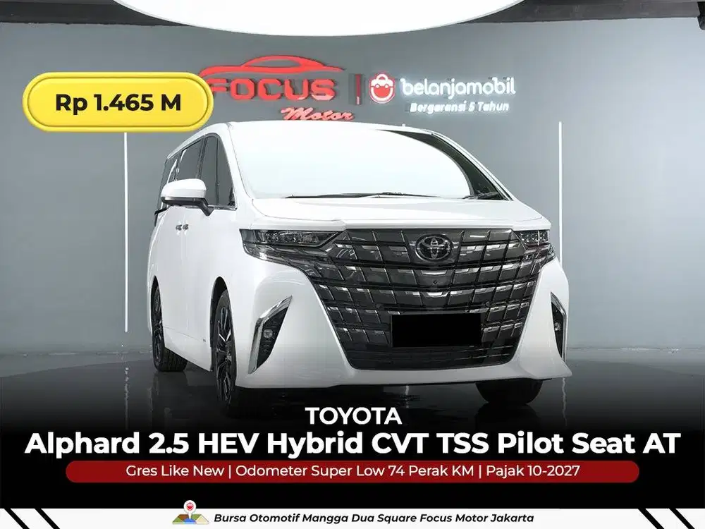 [LOW KM GARANSI 5THN] Toyota Alphard 2.5 Hybrid TSS AT 2023/2024/2025