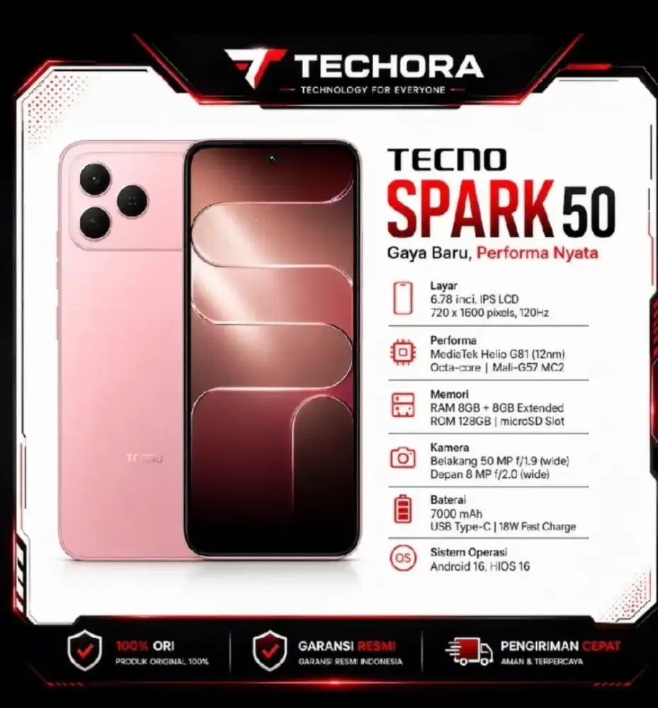 Kami jual hp Tecno 50 pro