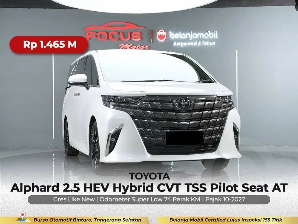 [LOW KM GARANSI 5THN] Toyota Alphard 2.5 Hybrid TSS AT 2023/2024/2025