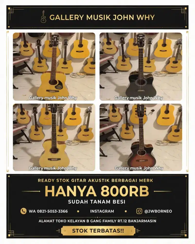 READY STOK GITAR AKUSTIK BERBAGAI MERK