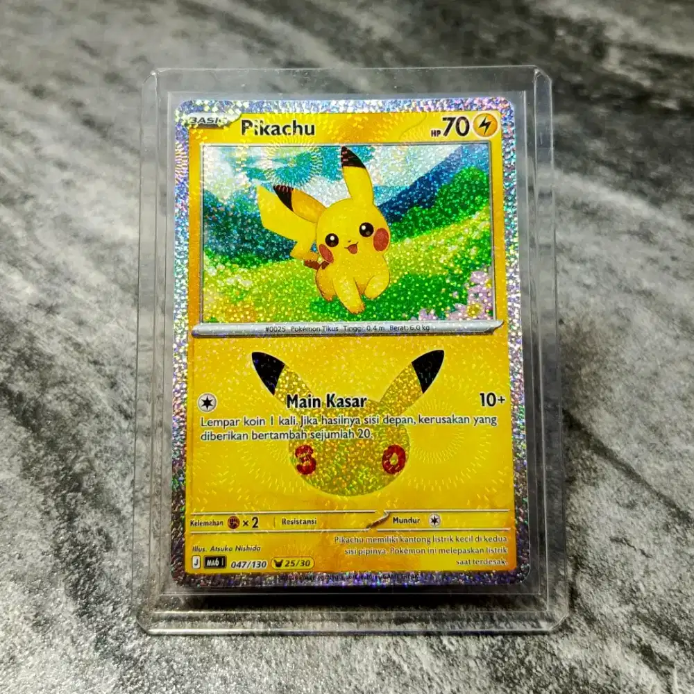 Kartu Pokemon Original Pikachu Holo Rare 30th Celebration Bebas Pilih