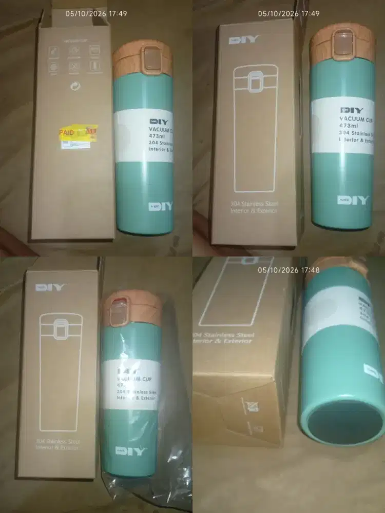 Tumbler Vacuum Cup Mr DIY Baru 473 ml SUS304 Hijau