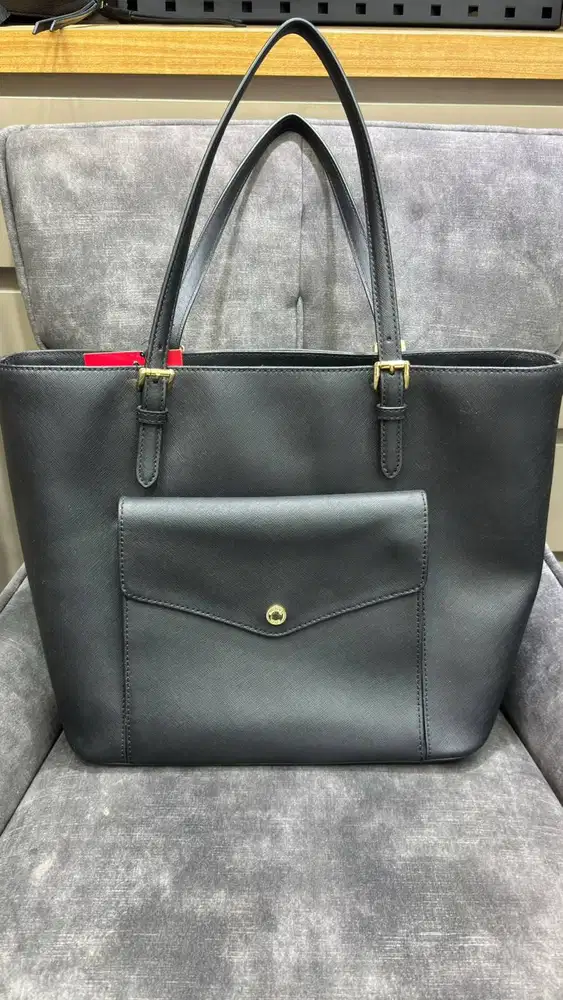 Tas Michael Kors Jet Set Item Saffiano Leather Pocket Tote