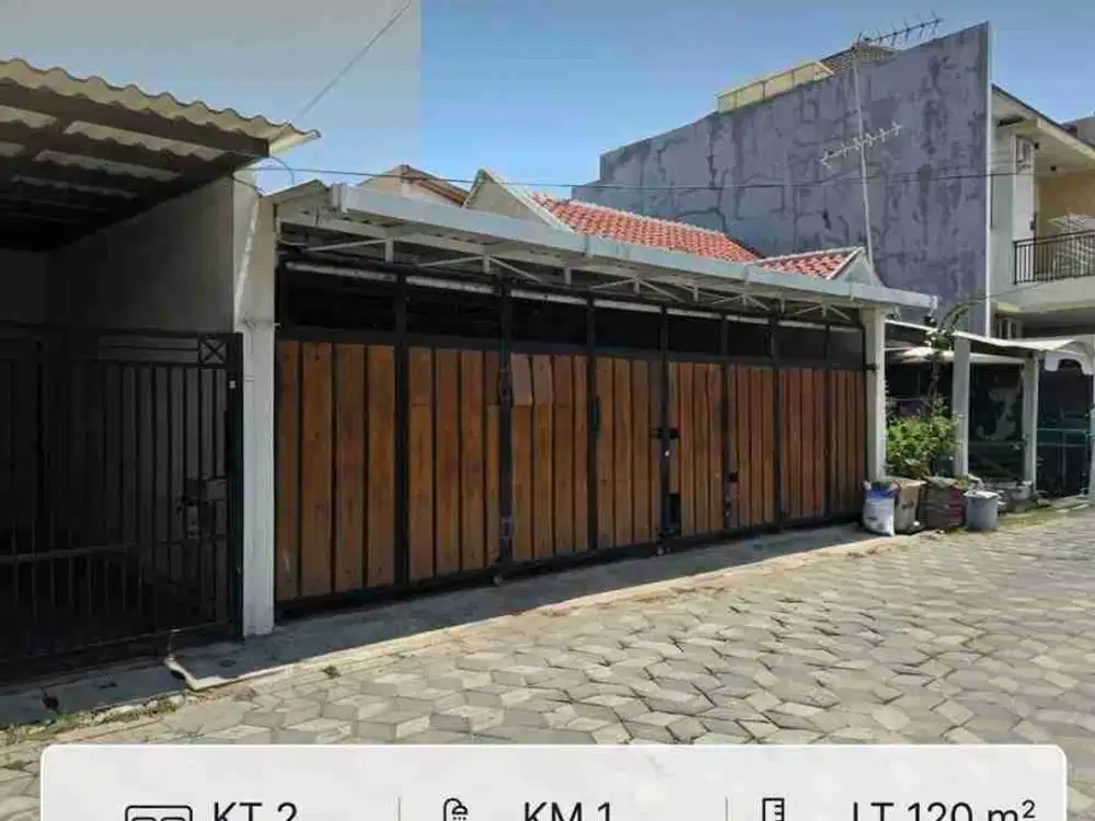 Rumah Hitung Tanah Rungkut Asri SHM Dimensi 8x15 Row 6m 1,1M