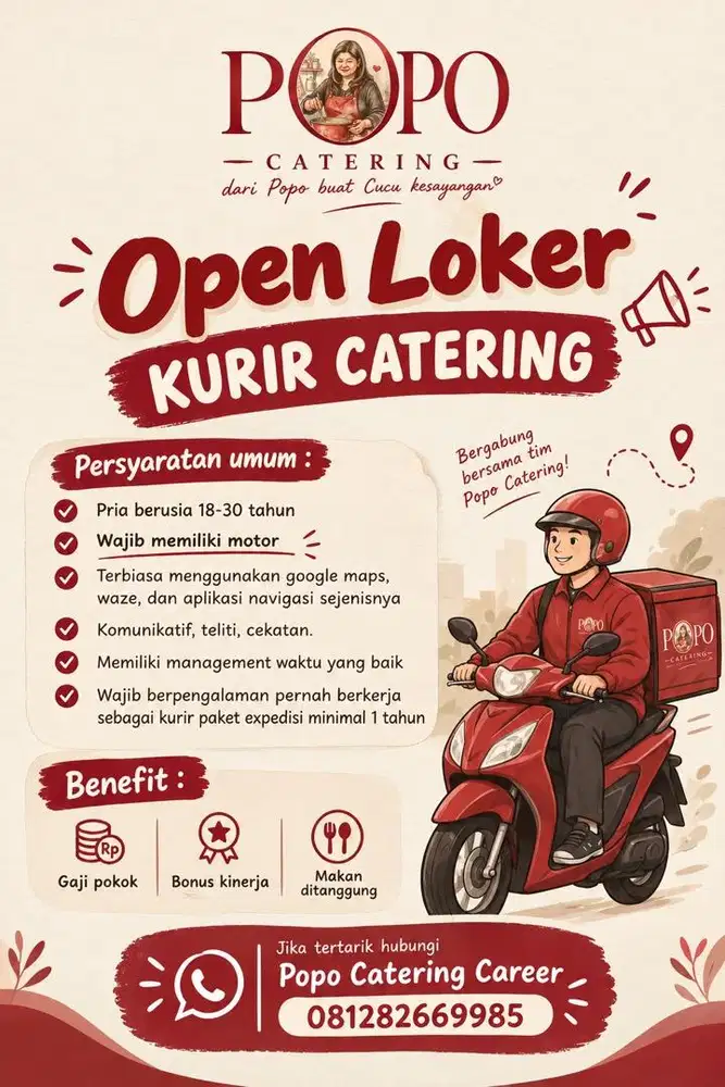 Open Lowongan Kurir Catering