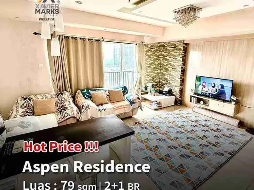 DIJUAL SATU UNIT APARTMENT ASPEN SEMI FURNISHED JL FATMAWATI RAYA JAKARTA SELATAN