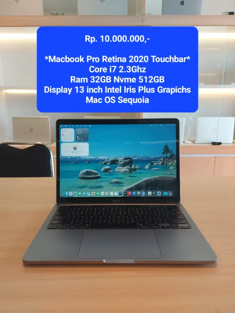 Macbook Pro Retina 2020 Core I7 Ram 32GB Nvme 512GB Prokomputer