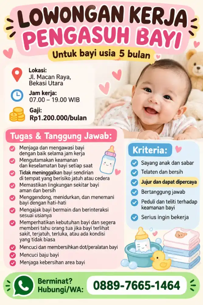 Pengasuh Bayi Pulang Pergi