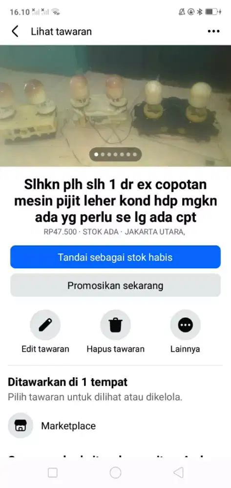 Slhkn plh slh 1 dr ex copotan mesin pijat leher kond normal mgkn perlu