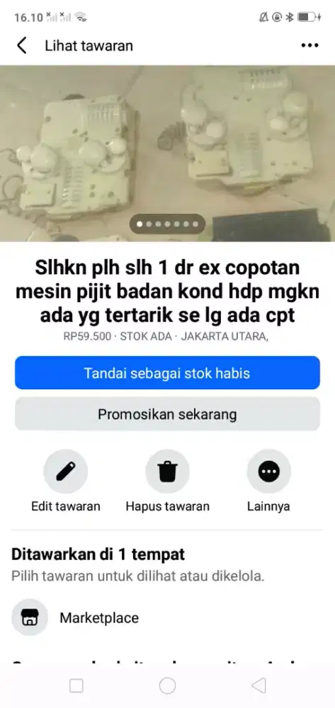 Slhkn plh slh 1 dr ex copotan mesin pijat tubuh kond normal murah sj