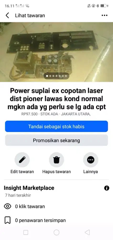 Power suplay ex copotan laser dist player pioner kond normal hrg murah