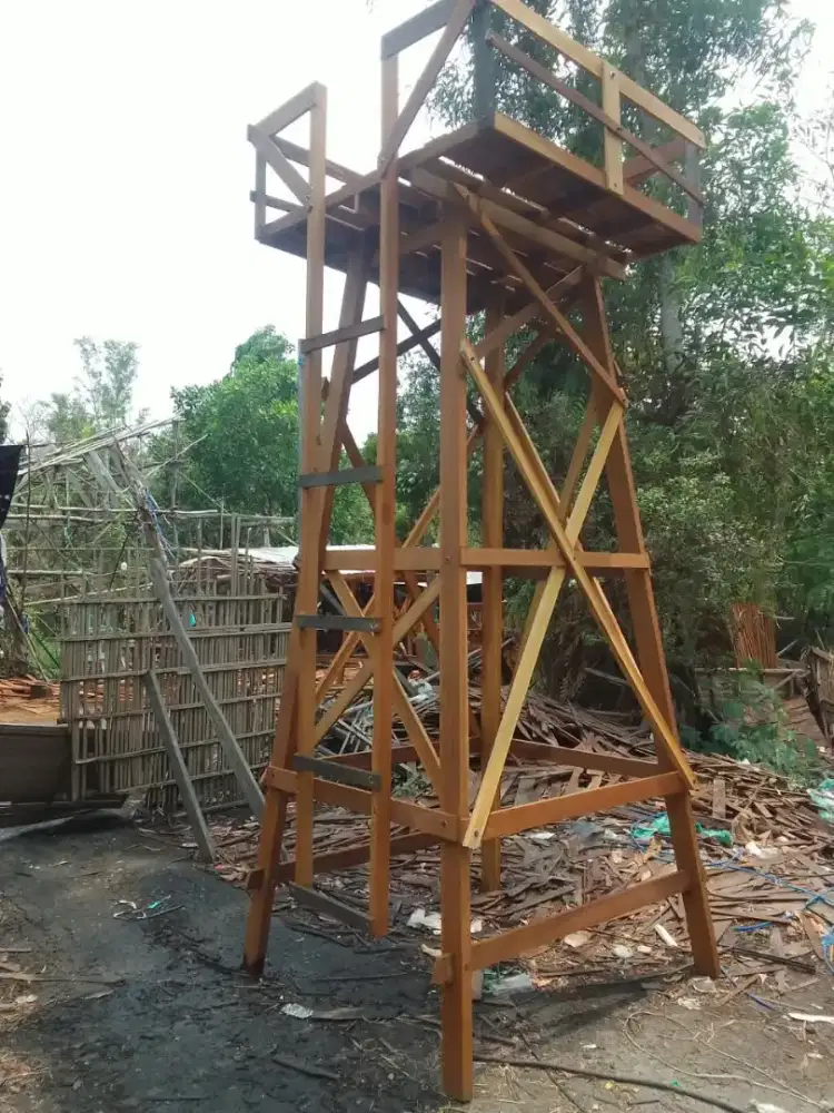 Tower tandon menara ulin pagar tangga khusus
