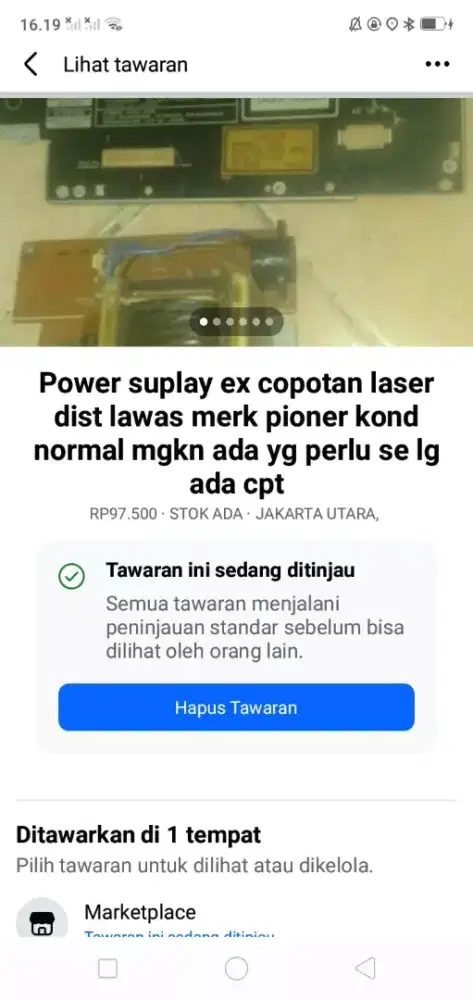 Power suplay ex copotan laser dist player pioner kond normal hrg murah
