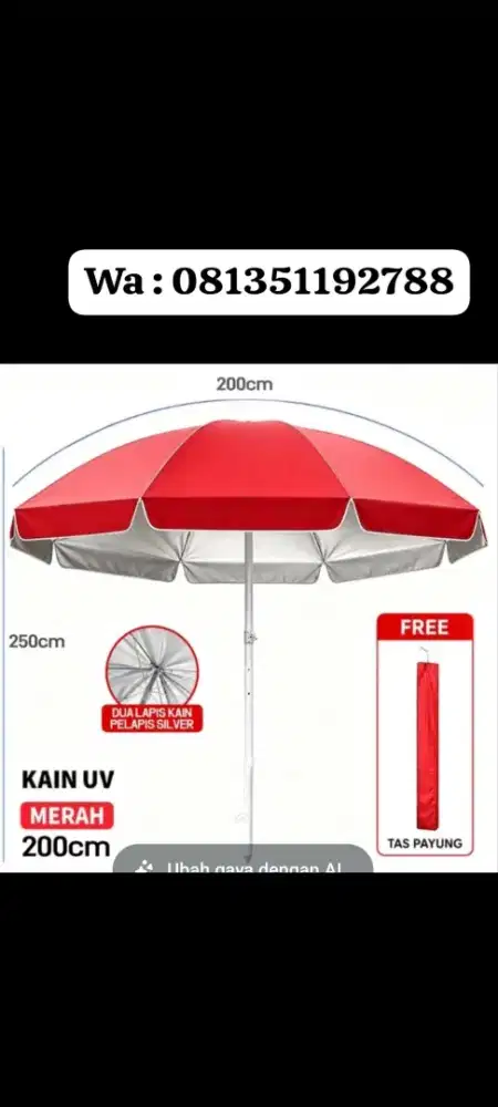 Tenda payung jualan