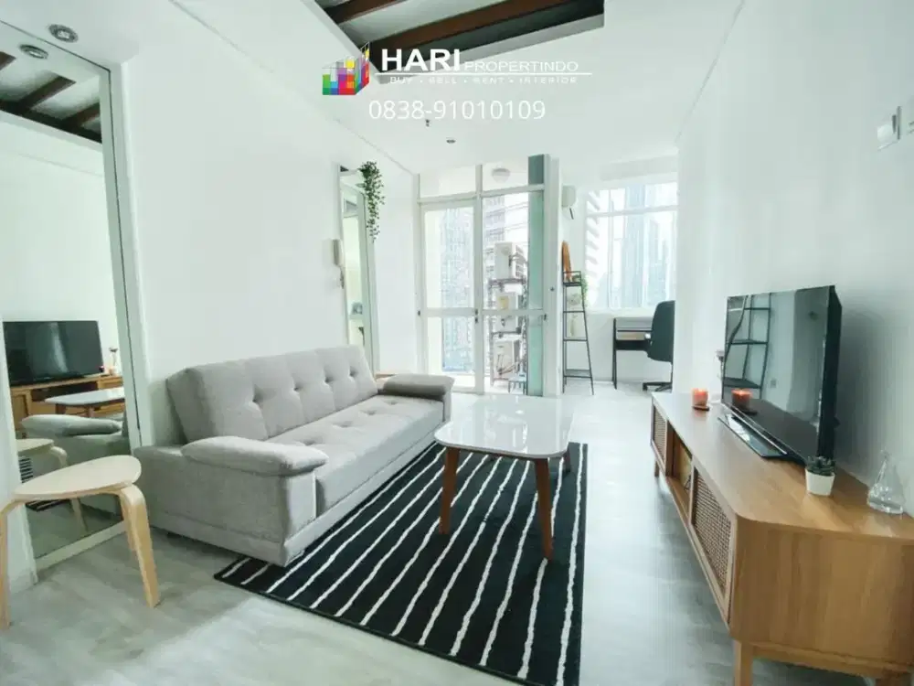 FOR RENT Apartment Bellagio Residence Mega Kuningan 1BR - Renovated Furnished Close to One Satrio LRT MRT Busway