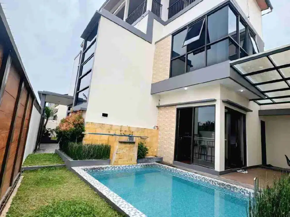 Jual Rumah Private Pool Lembang Full Furnished 2,65 M – Semi Villa Dekat Alun-Alun