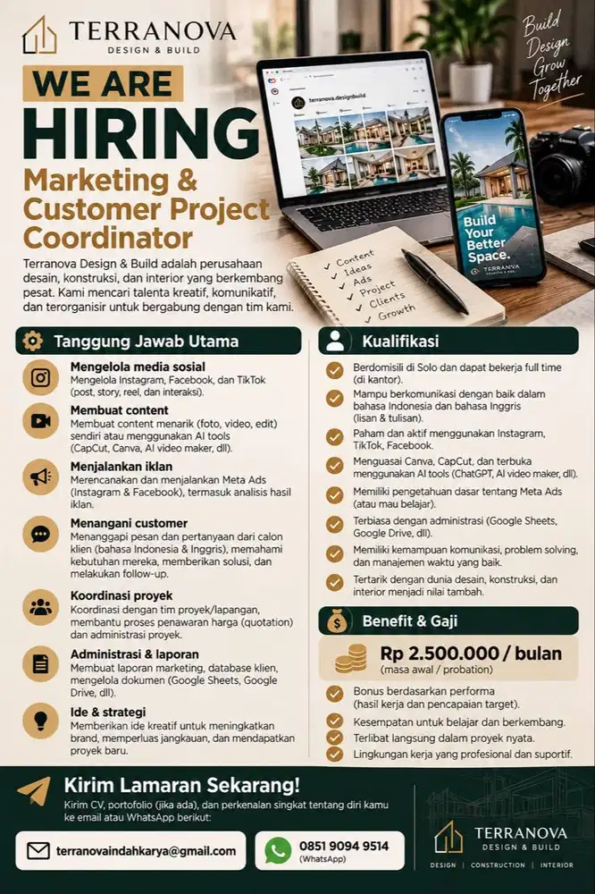 We are Hiring Marketing&Customer Project Coordinator
