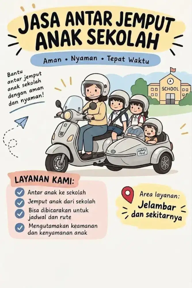 JASA ANTERIN ANAK SEKOLAH (JELAMBAR ONLY)
