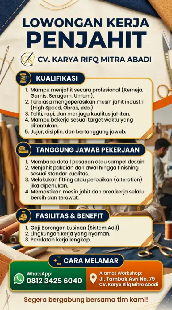 Penjahit profesional