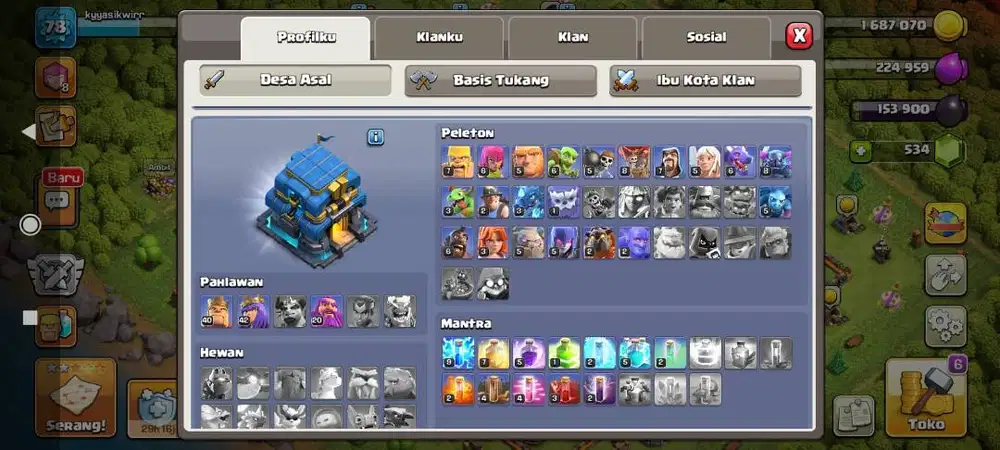 akun coc 300 nego aja