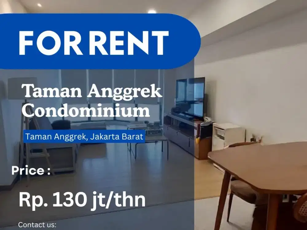 DISEWA Taman Anggrek Condo 2+1BR Best City View FF