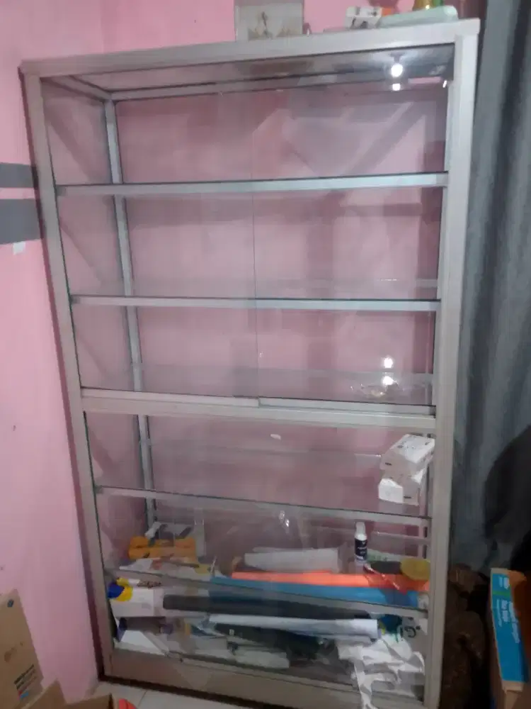 For sale etalase kaca 5 susun
