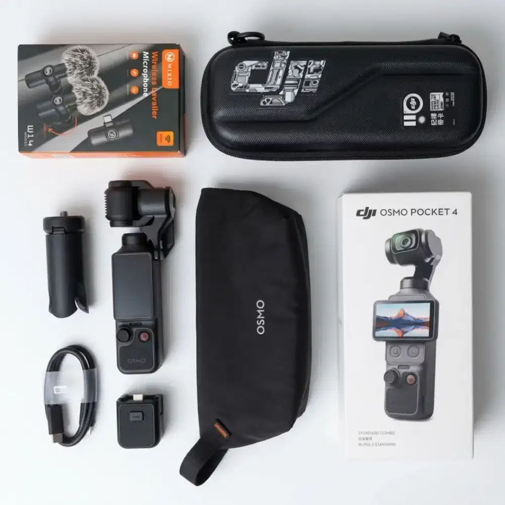 [FULL BONUS] DJI Osmo Pocket 4 + Tempered Glass – Garansi Panjang
