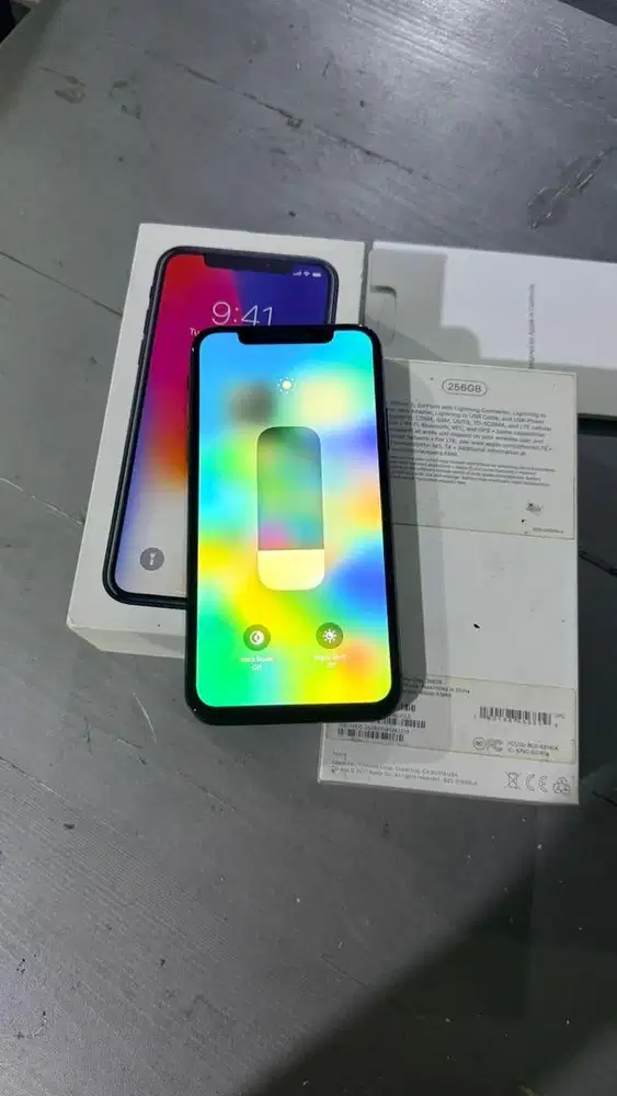 Iphone X grey 256GB Terdaftar lengkap