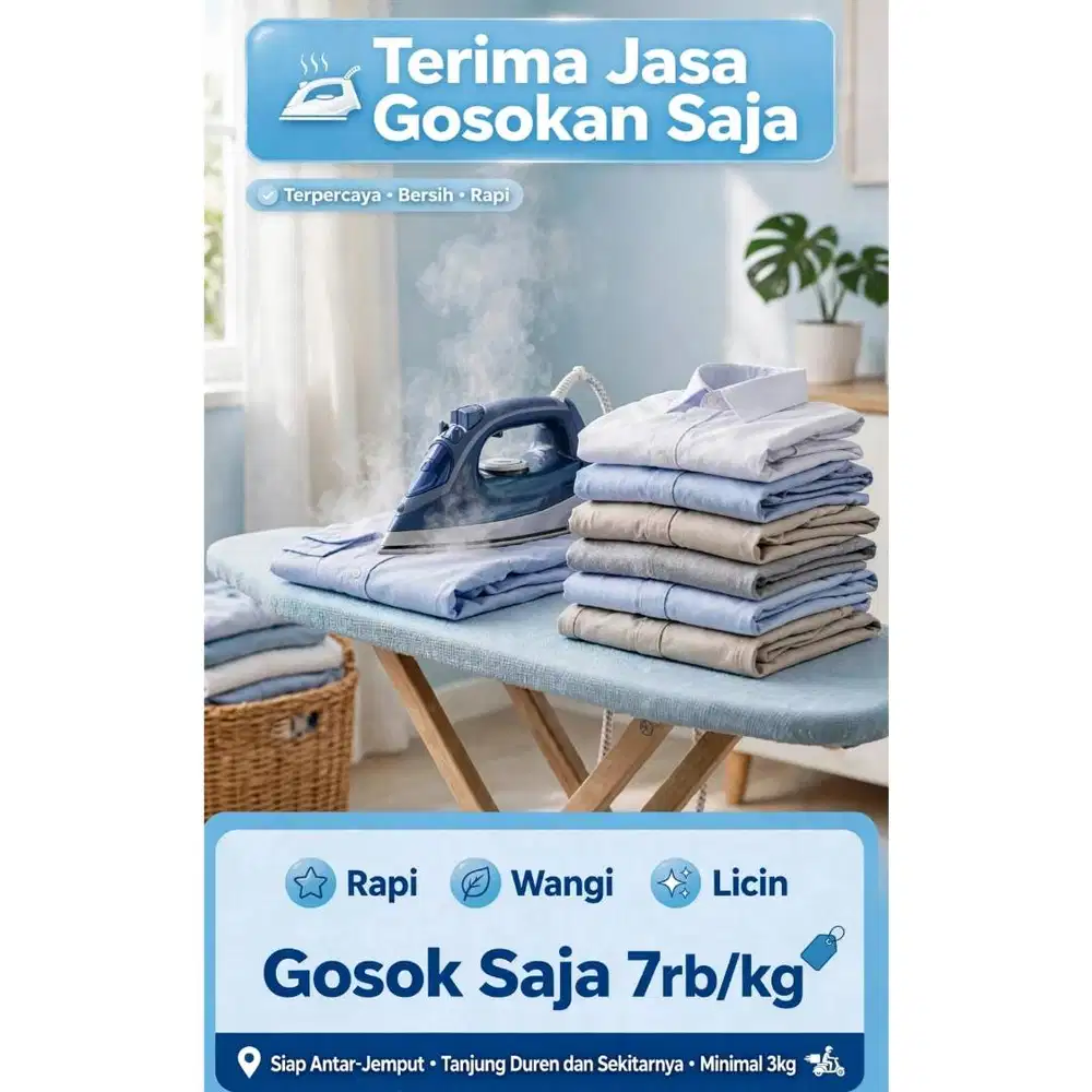 Menerima jasa gosok pakaian