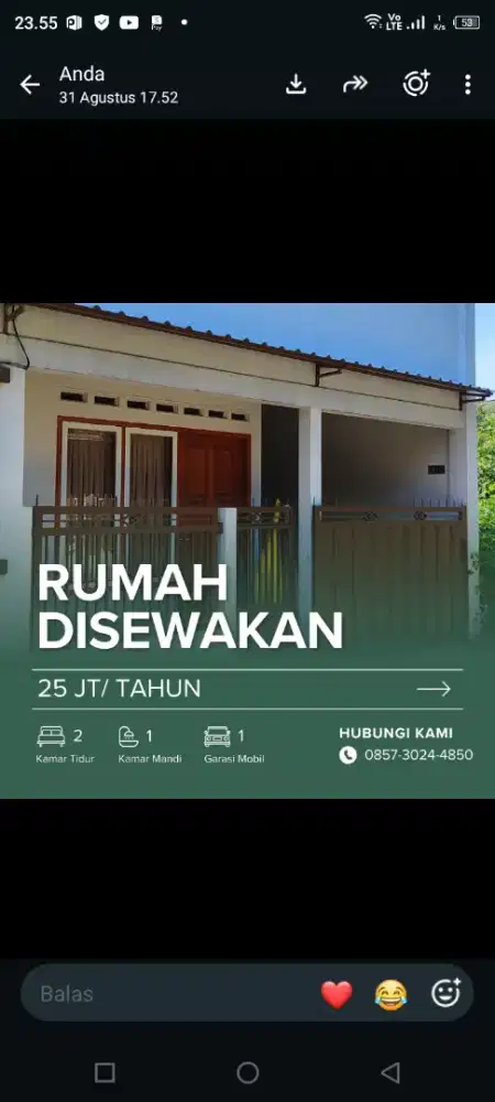 Di kontrakan satu unit Rumah