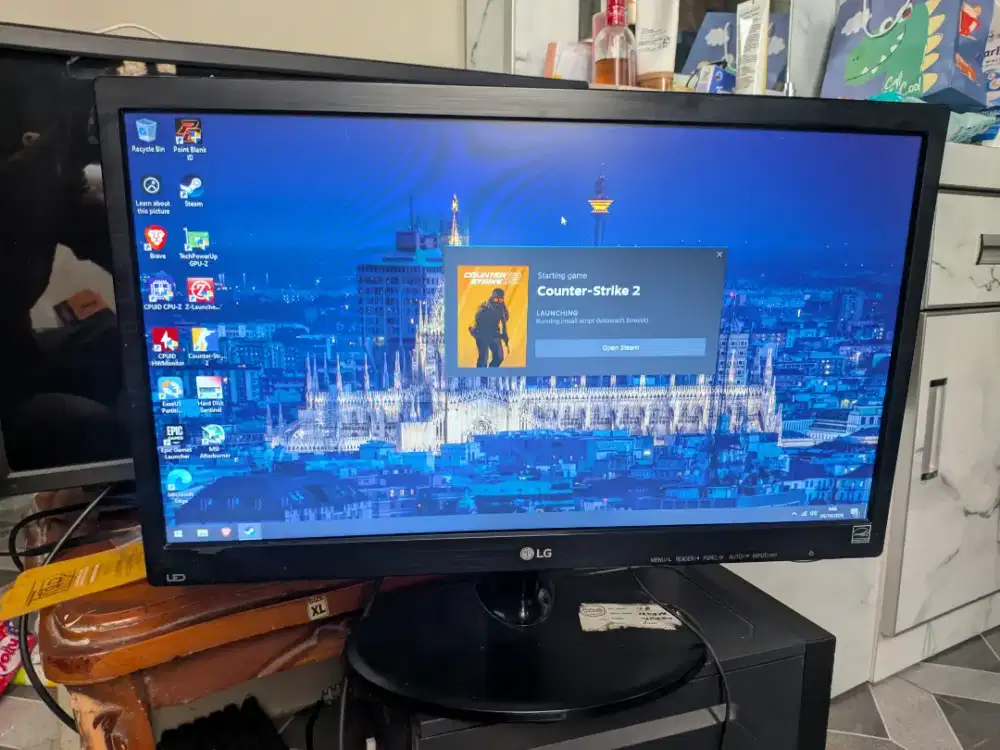 pc monitor 1 set tinggal pakai
