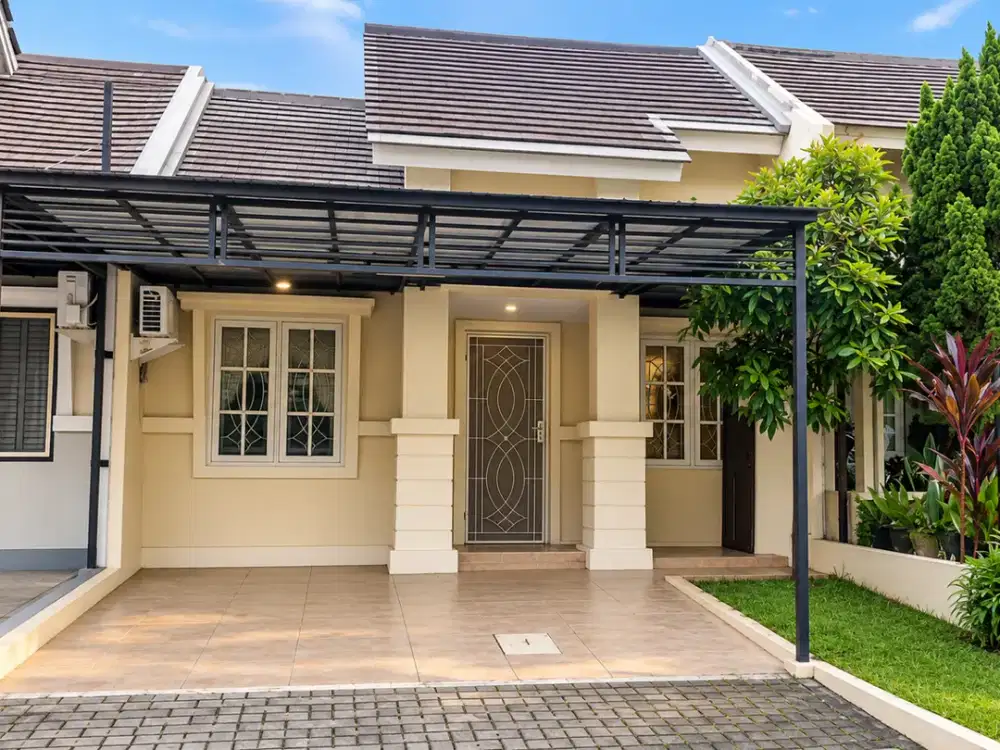 Disewakan rumah 1 1/2 lantai dalam kluster dan  siap huni di Kota wisata