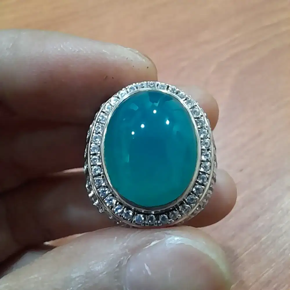 Bacan doko semi giwang ring perak mewah