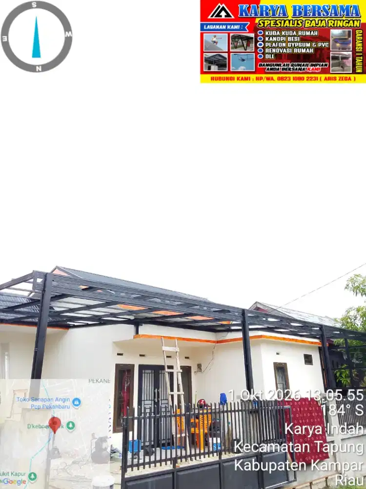 Pembuatan kanopi Baja Ringan