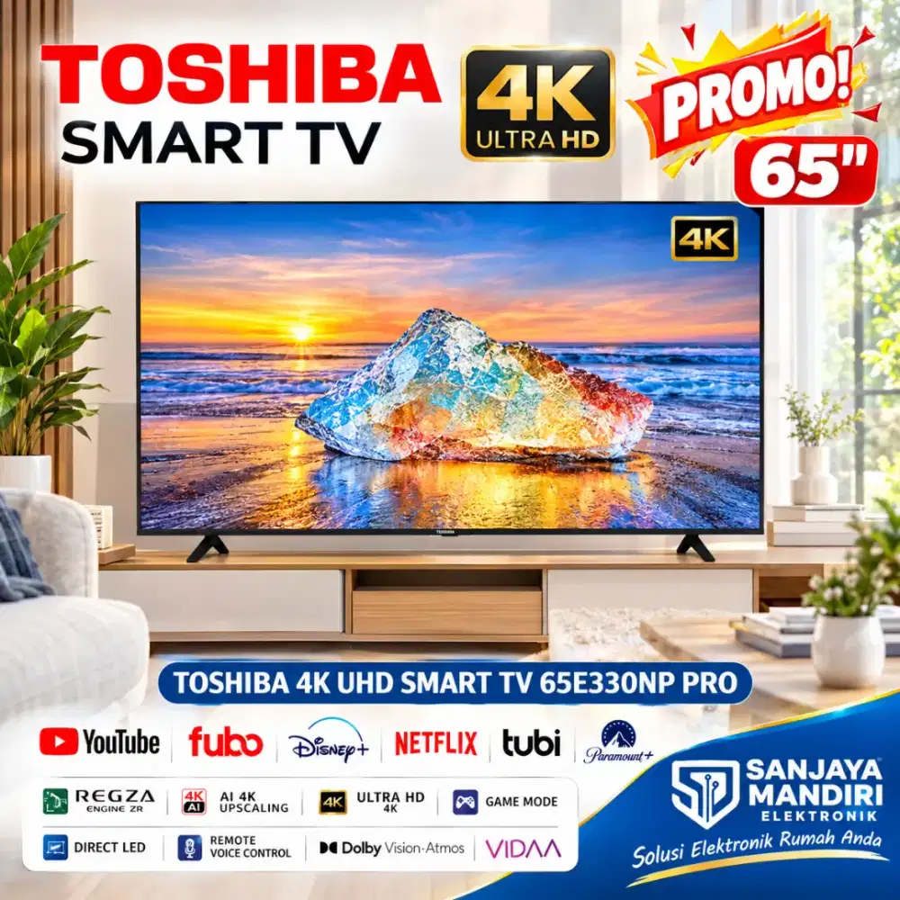 TOSHIBA 4K UHD SMART TV 65 Dolby Vision 65E330NP PRO AIRPLAY NEFLIX